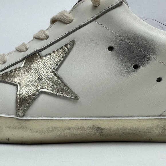 Golden Goose Superstar Leather Sneakers with Metallic Gold 39 8.5 / 8 - Worn 1X - Picture 11 of 16